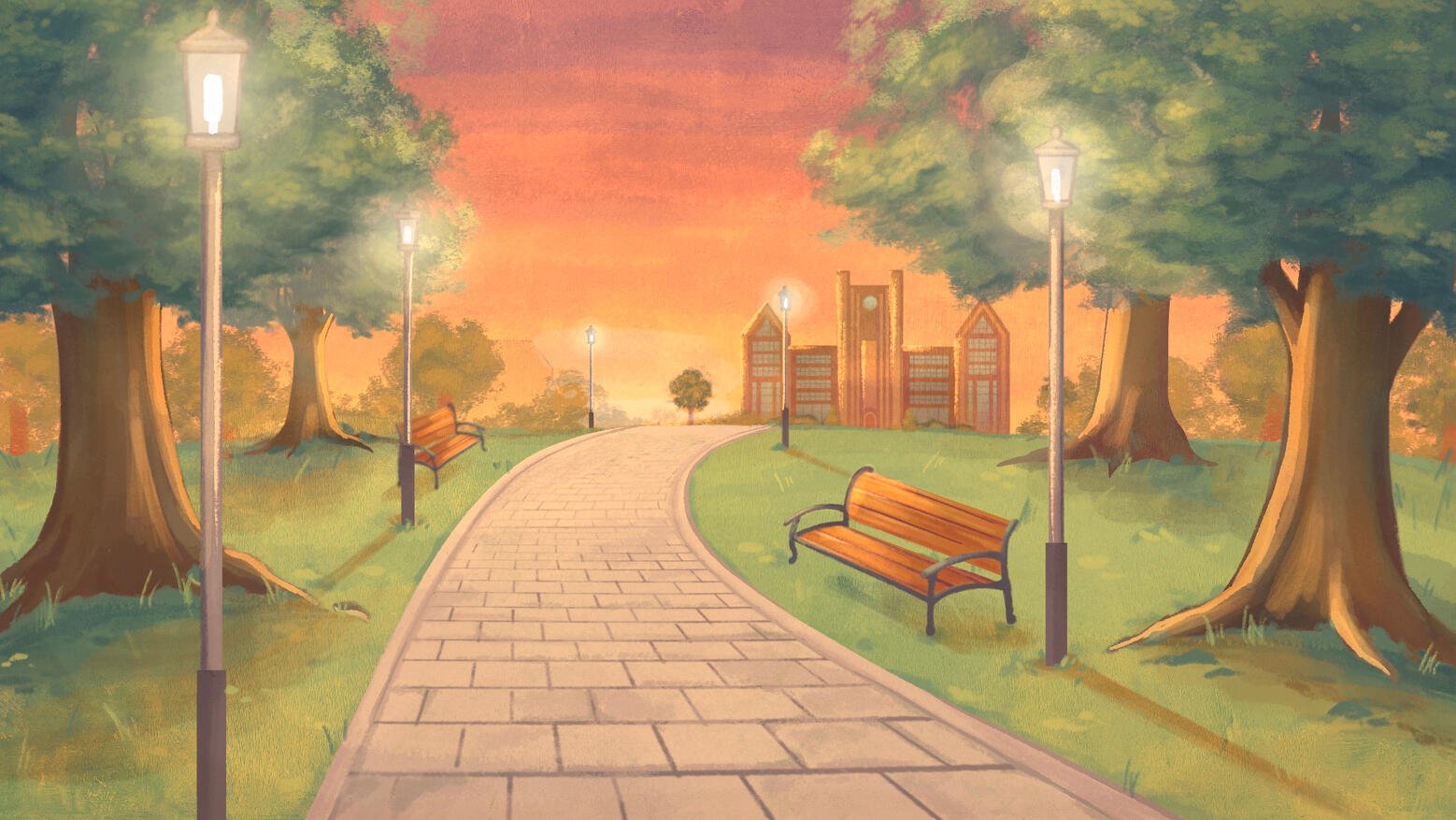 Campus Grounds (Dusk) BG