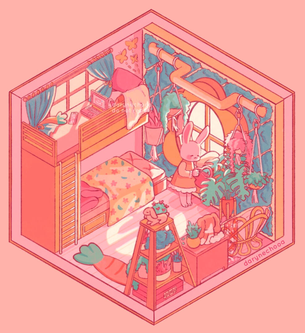 A rabbit's usual morning